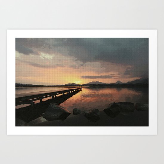 abendstimmung coastal evening Art Print
