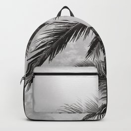 Palm Tree Topical Vibes (Black & White) | Travel Fine Art Photography |  Backpack | Tropical, Bali, Simple, Black And White, Ubud, California, Cangu, Minimalistic, Asia, Digital 