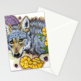 Desert Magnolia Coyote Stationery Cards