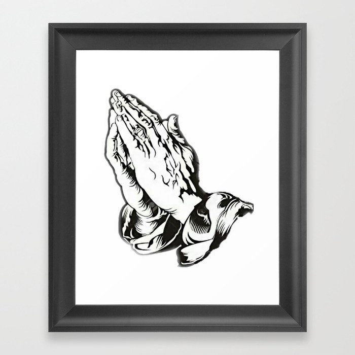 Praying hands  Framed Art Print