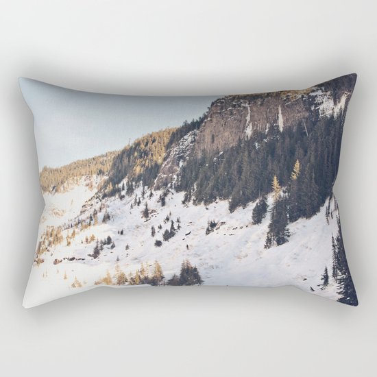 Mountain Snow in the Sun Rectangular Pillow