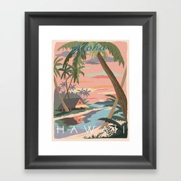 Aloha Hawaii Travel Poster Framed Art Print