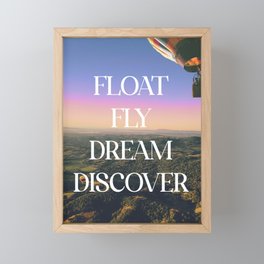 FLOAT FLY DREAM DISCOVER Framed Mini Art Print