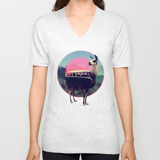 Llama Unisex V-Neck