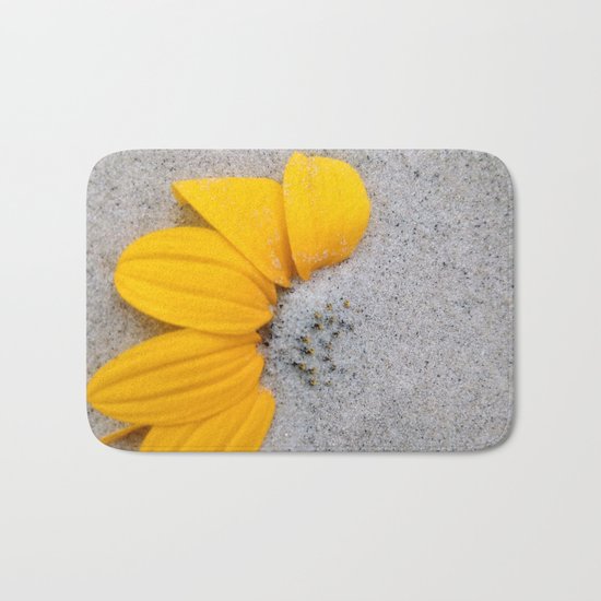 Sunflower in the Sand Bath Mat
