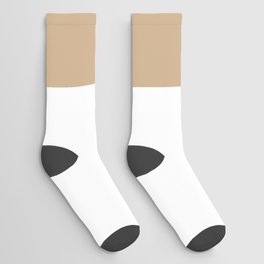 b (Tan & White Letter) Socks