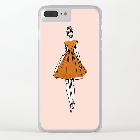 Little Copper Dress Clear iPhone Case