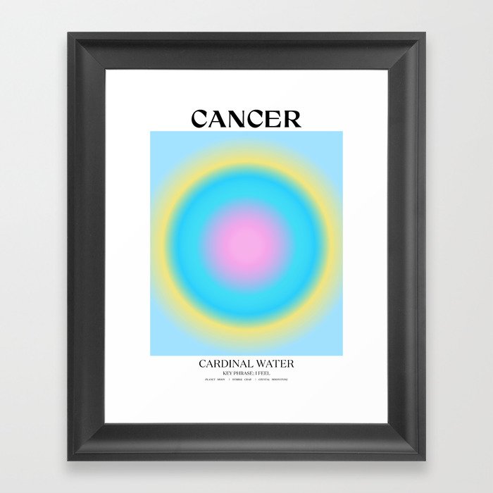 Cancer Gradient Print Framed Art Print