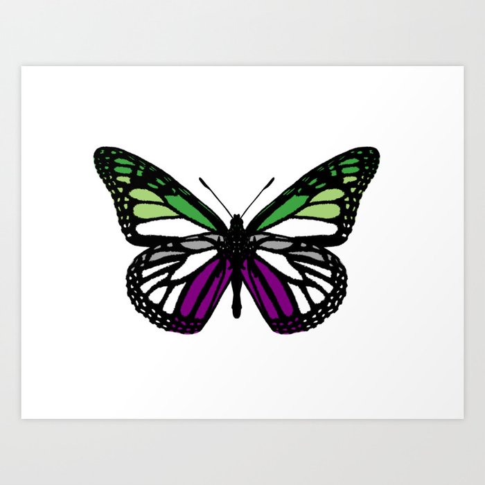 Aroace Pride Butterfly Art Print