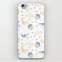 Cute whales and stars iPhone Skin