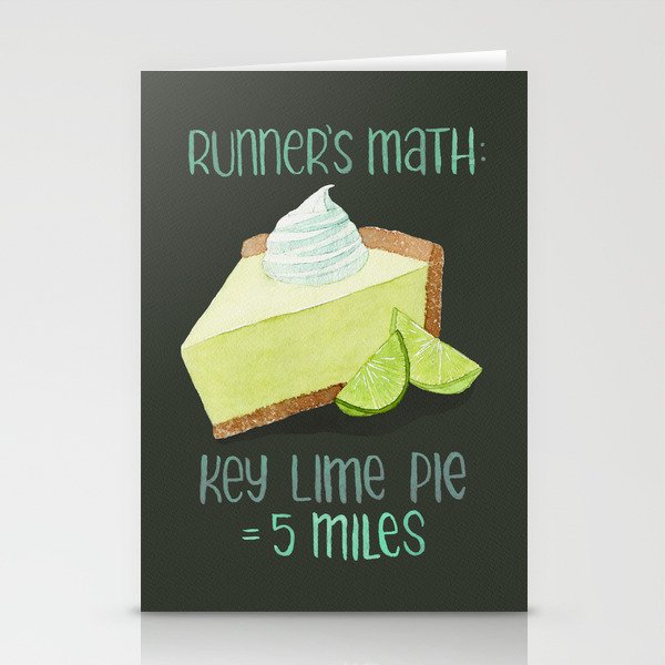 Runner's Math Key Lime Pie - Olive Stationery Cards