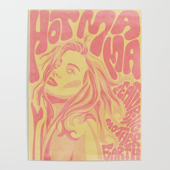 Hot Mama Vintage Band Poster - Red Edition Poster