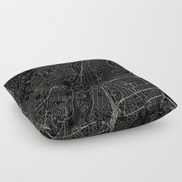USA, Paterson City Map Floor Pillow
