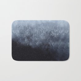 Blue veiled moon Bath Mat