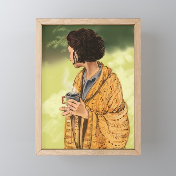 green tea Framed Mini Art Print