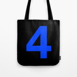 Number 4 (Blue & Black) Tote Bag