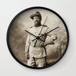 Col. Theodore Roosevelt, in Rough Rider Uniform Wall Clock