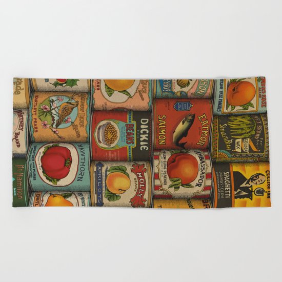 Canned in the USA Beach Towel