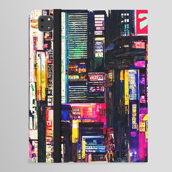Streets of Tokyo at night iPad Folio Case