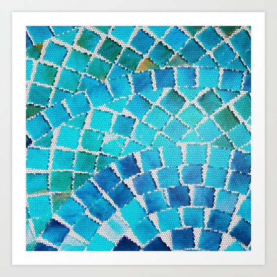in love with aqua Art Print