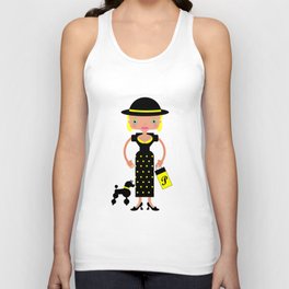 French Chic girl with poodle Tank Top