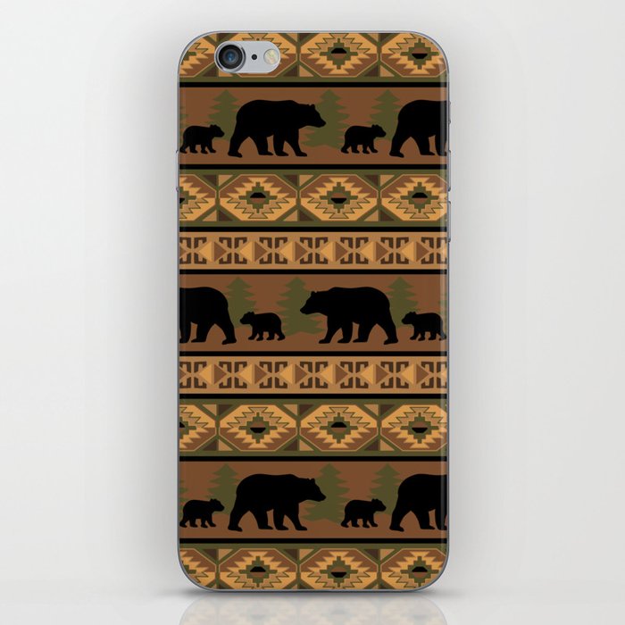 Black Bear and Cub iPhone Skin
