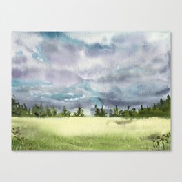 Ethereal Vista | Watercolor Landscape Canvas Print
