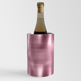 Pink Brushed Metallic Texture Wine Chiller