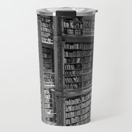 A book lovers dream - Cast-iron Book Alcoves Cincinnati Library black and white photography Travel Mug