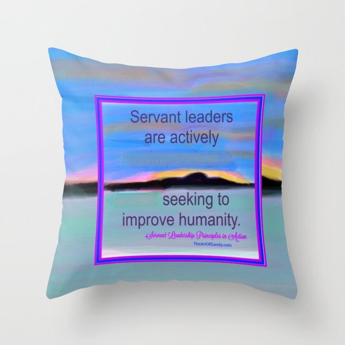 Servant Leadership in Action Throw Pillow
