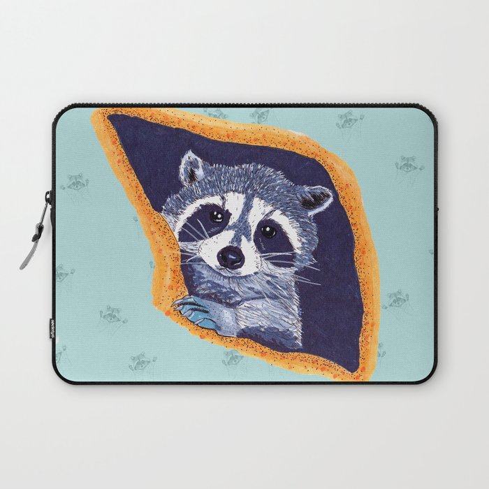 Peeking Raccoons #2 Blue Pallet Laptop Sleeve