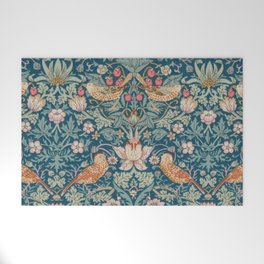 William Morris Strawberry Thief Green Welcome Mat