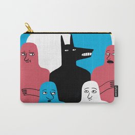 A Wolf Carry-All Pouch | Blue, Graphic Design, Illustration, Humour, Graphic, Drawing, Imal, Blobs, Naive, Bold 
