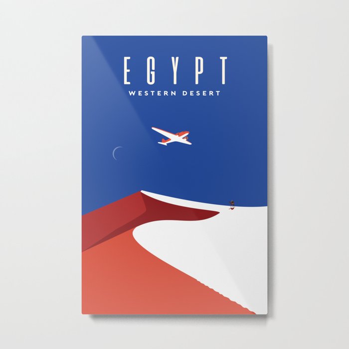 Egypt Desert travel poster Metal Print
