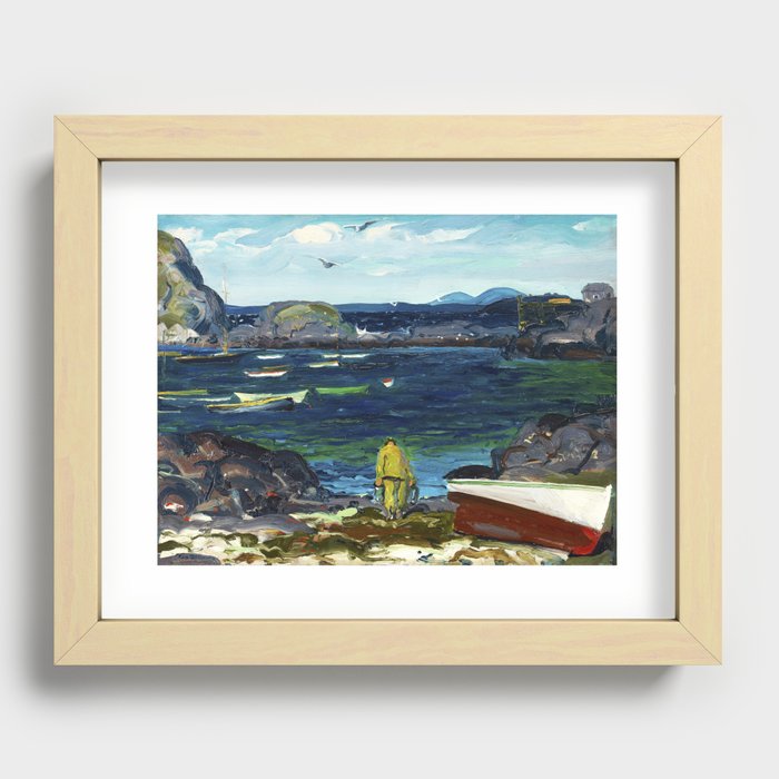 The Harbor, Monhegan Coast, Maine  Recessed Framed Print