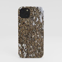 Snow, Pebbles, and Petals iPhone Case