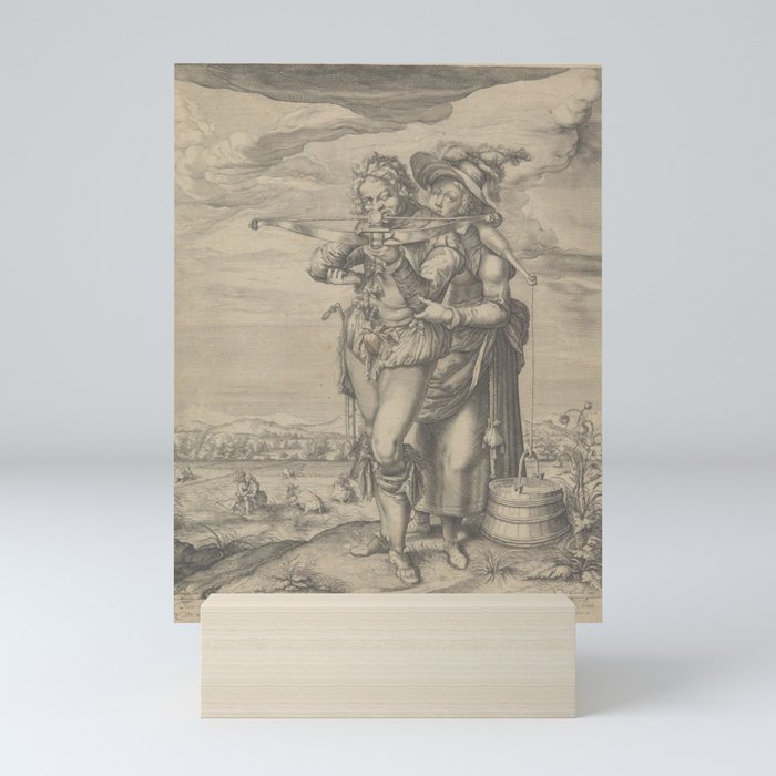 The Archer and the Milkmaid, Jaque de Gheyn II Mini Art Print