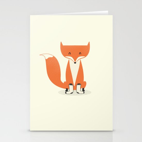 A Fox With Socks Stationery Cards