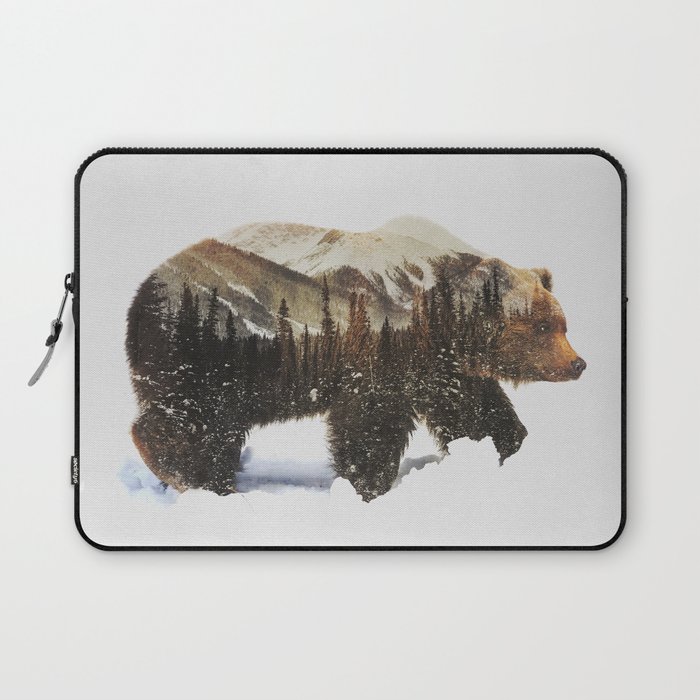 Arctic Grizzly Bear Laptop Sleeve