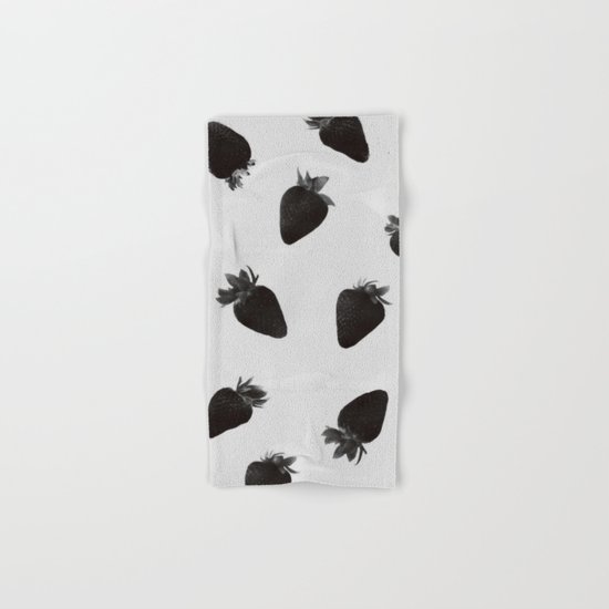 black strawberries Hand & Bath Towel