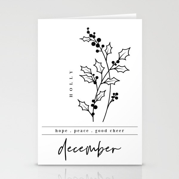 December Birth Flower | Holly Stationery Cards