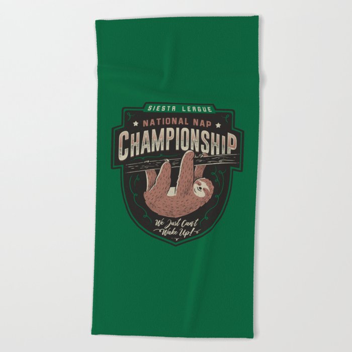 National Nap Championship Beach Towel