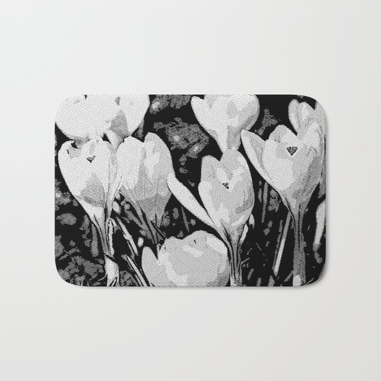 Floral Art Studio 29216 B&W Bath Mat
