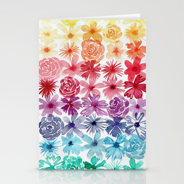 Floral Gradient Stationery Cards