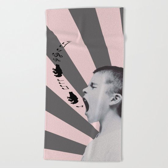 SINGING FROGS © Beach Towel