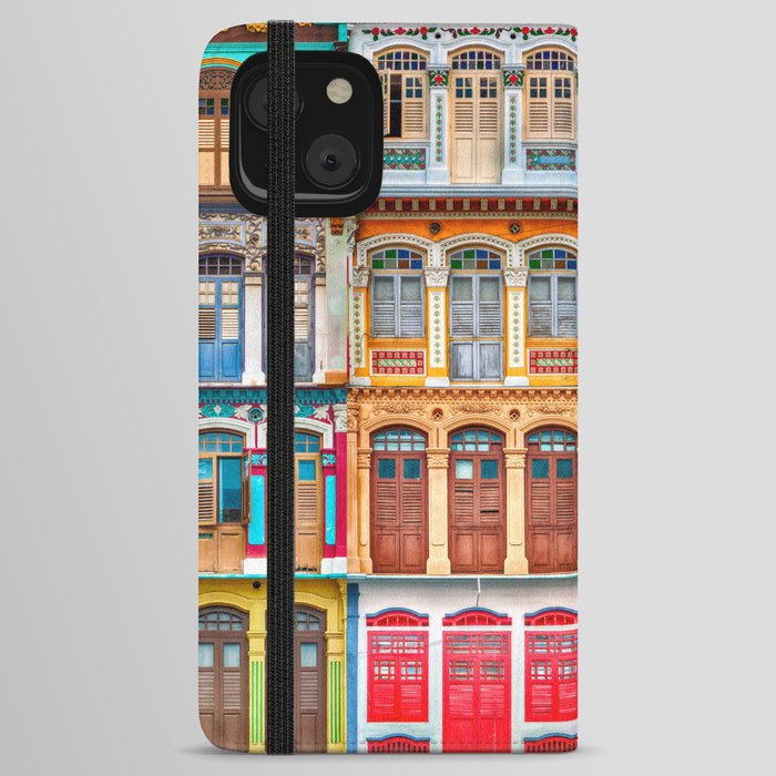 The Singapore Shophouse iPhone Wallet Case