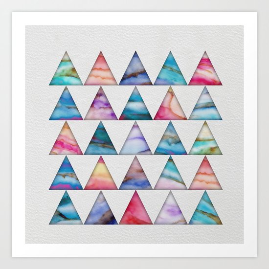 Marble Triangles 2 Art Print