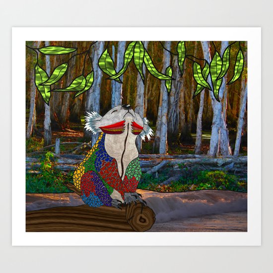 Doodlage 07 - Koala Dreaming Art Print