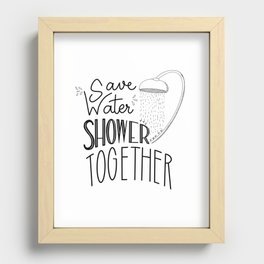 Shower Together Recessed Framed Print