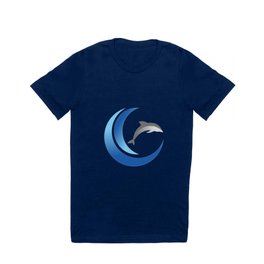 dolphin with wave rolls T Shirt